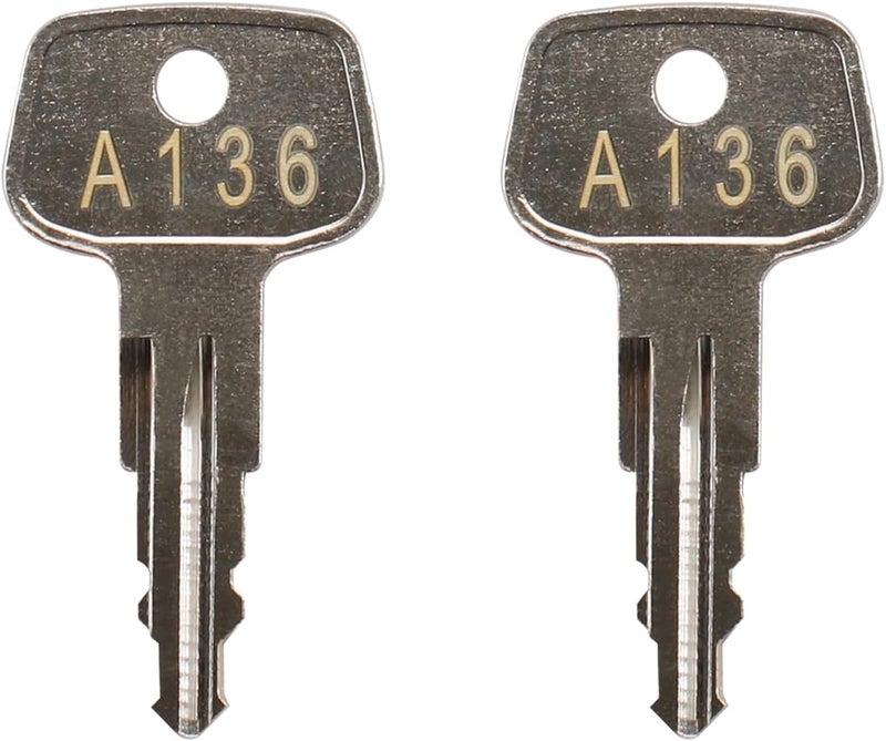 VIDABTE A136 SKS roof Rack Key,Yakima Replacement Key,Replacement Keys for Yakima SKS Ski,Cargo Box,Roof Racks,Carrier Racks and Crossbars with Code Series A136[2 pcs] - Image 1